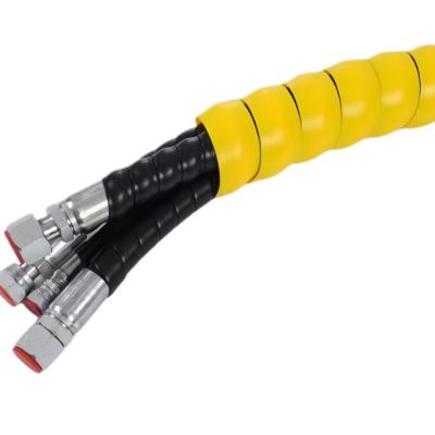 HDPE spiral hose guard for hydraulic hose abrasion protection